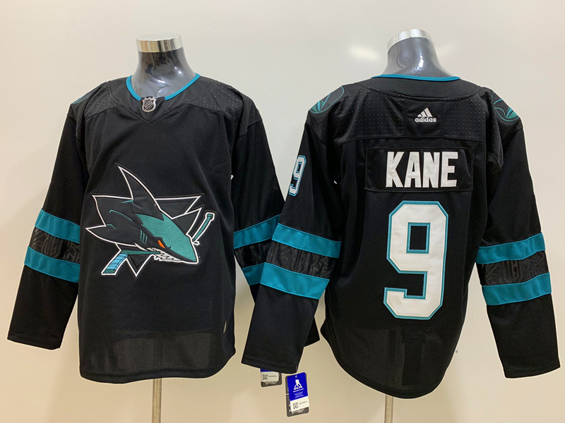 Men's San Jose Sharks Evander Kane #9 Black Breakaway Jersey